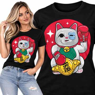 DAMSKA ŚMIESZNA KOSZULKA UNLUCKY CAT